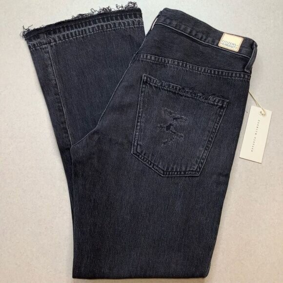 Citizens Of Humanity Sasha Twist Crop Flare 27 Black Hawk NWT - Picture 2 of 7
